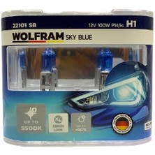 WOLFRAM 12V H1 AMPUL 100W BEYAZ IŞIK 5500K (2 AD)