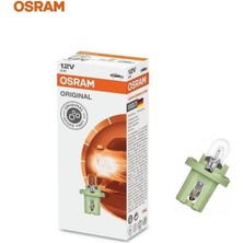 OSRAM 12V DUYLU GÖSTERGE AMPULÜ DİPSİZ 2W (AÇIK YEŞİL) (8 MM)