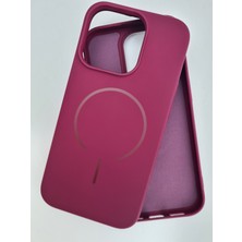 Pirok Store iPhone 14 Pro Magsafe ile Uyumlu Yumuşak Soft Mükemmel Manyetik Esnek Lansman Silikon Kılıf
