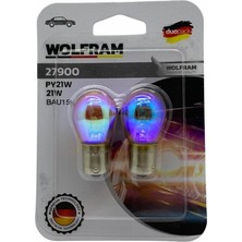 WOLFRAM 12V 93 AMPUL 21W BLUE DİADEM SARI (YAKIN TIRNAK) BAU15s (2 AD)