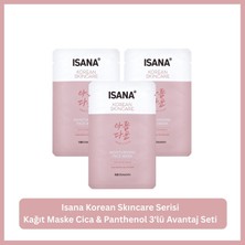 Isana Korean Skıncare Serisi Kağıt Maske Cica & Panthenol 3'lü Avantaj Seti