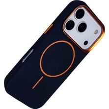 Zemira Joko Apple Iphone 17 Pro Max Luno Deri Magsafe Kapak - Mavi