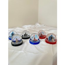 PremiumPort Galata ve Kız Kulesi Temalı, Simli, Küçük Boy Kar Küresi 1 Adet