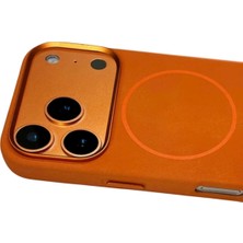Zemira Joko Apple Iphone 17 Pro Max Luno Deri Magsafe Kapak - Turuncu