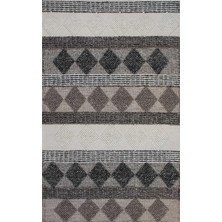 Eko Halı Jade Jd 01 Grey Naturel Kazak Örgü Desenli El Dokuma Örgü Halı