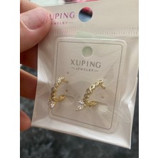 Xuping Kadın Kalp Detaylı Taşlı Küpe