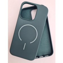 Pirok Store iPhone 14 Pro Magsafe ile Uyumlu Yumuşak Soft Mükemmel Manyetik Esnek Lansman Silikon Kılıf