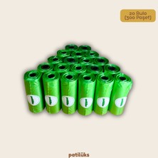 Patilüks 20 Rulo (300 Adet) Lavanta Kokulu Köpek Kaka Poşeti Yedek Avantaj Seti