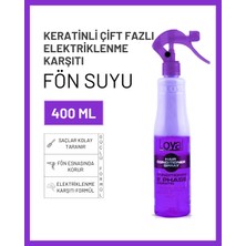 Loyal Elektriklenme Karşıtı Keratinli Fön Suyu 400 ml Tüm Saçlar İçin Sprey