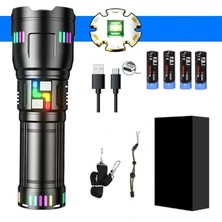 Vice Avm Pro F-3002 Alüminyum TG LED Gece Şeritli Type-C Şarjlı El Feneri TG-V 10694