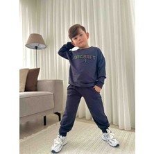 Ela Karakter Minecraft Erkek Çocuk Eşofman Takımı