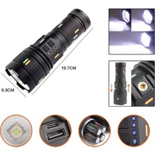 Vice Avm Pro F-3001 Alüminyum TG LED Güç Göstergeli Type-C Şarjlı El Feneri 100 W TG-V 10695