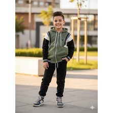 Yağmur Giyim Pretty 3ip Şardonlu Erkek Çocuk Kapşonlu Sweatli Eşofman Takımı 9-12 Yaş 4201