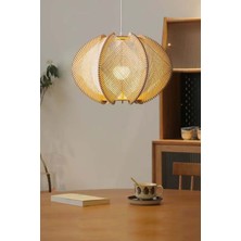 Eray Aydınlatma Büyük Hasır Ipli Bambu Avize