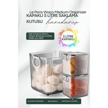 Hanedanev Waco Medium Organizer Akrilik Lüx Patates Soğan & Deterjan Saklama Kabı Kapaklı 5 Litre 1 Adet