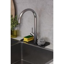 Storemax Musluk Matı Elastik Silikon Mutfak ve Banyo Için Lavobo Su Tutucu Musluk ve Batarya Matı SIYAH,515201742