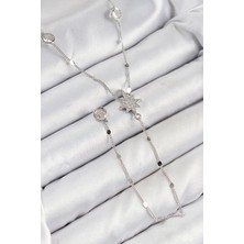 Nacario Bfs Pirinç Zirkon Taşlı Kutup Yıldızı Model Gümüş Renk Y Kolye