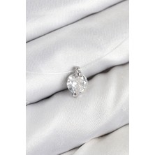 Nacario Bfs Misineli Zirkon Taşlı Model Gümüş Renk Hayalet Kolye