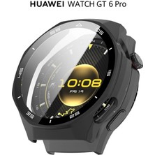 Nezih Case Huawei Gt6 Pro 46MM Uyumlu 360 Tam Koruma Darbe Önleyici Kadranlı Kasa ve Ekran Koruyucu