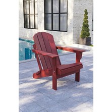 Gargamel Kırmızı Adirondack Katlanır Bahçe Sandalyesi, Bahçe ve Balkon Mobilyası,cafe Mobilyası, Balkon ve Bahçe Mobilyası