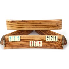 Pusula Oyun Ağaçtan Hareli Ahşap Oval Okey Takımı Seti ( 101 Oyun Seti )