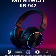 Universal Kensa KB-942 Kablosuz Bluetooth Kulaklık Beyaz | Hi-Fi Stereo Ses | Rgb Işıklı |