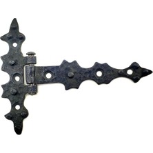 Antika Tarz Dekoratif Pirinç Yıldız Kuyruklu Menteşe - 85X110 Mm, Oksit