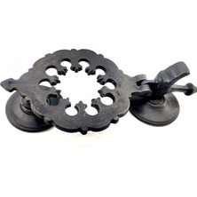 Antika Tarz Dekoratif Pirinç Osmanlı Kapı Tokmağı, Taktak - 265X75MM, Oksit