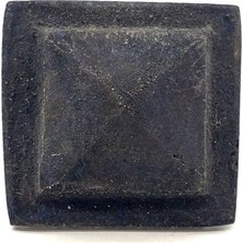 Antika Tarz Dekoratif Pirinç Flanşlı Piramit Kabara - 29 Mm, Oksit