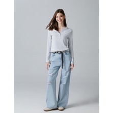 Lc Waikiki Yeni Sezon Yırtık Detaylı Genç Kız Jean Pantolon