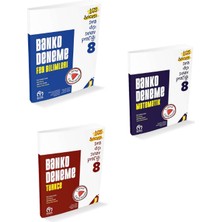 Model Eğitim Yayınları 8.sınıf Banko Fen Bilimleri+ Matematik+Türkçe Deneme Seti(3 Kitap)