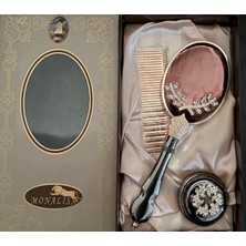 Valezia Ayna Tarak Kutu Takımı Bakır Kahve - 3 Parça