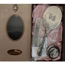 İwie Monalisa Ayna Tarak Fırça Takımı - 3 Parça Gümüş rengi