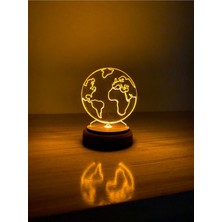 PremiumPort Işıklı Dünya Küresi, Gece Işığı, Dekoratif Dünya Haritası, Cam Küre