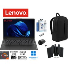LENOVO V15 G4 Abp Ryzen 7 7730U 8 GB 256 GB SSD 15.6" Fhd W11PRO 82YY0012TR Duddı Çanta+Mouse+MousePad+UsbBellek+TemizlikKit