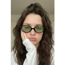 Ren Eyewear Miux Kadın Siyah çerçeve soft renkli cam popüler Oval Güneş Gözlüğü – uv400