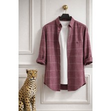 Varetta Erkek Gül Kurusu Büyük Beden Gömlek Uzun Kollu Rengi Pamuklu