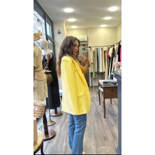 Astarlı Blazer Ceket - Sarı