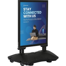 Snapper Wind Pro A0 (85X120CM) Siyah Kaldırım Panosu