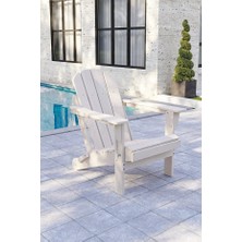 Gargamel Beyaz Adirondack Katlanır Bahçe Sandalyesi, Bahçe ve Balkon Mobilyası,cafe Mobilyası, Balkon ve Bahçe Mobilyası