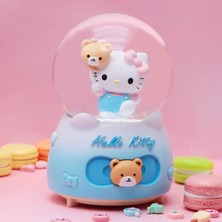 PremiumPort Büyük Boy Mavi Kar Küresi Işıklı, Müzikli, Püskürtmeli, Şık Hediye