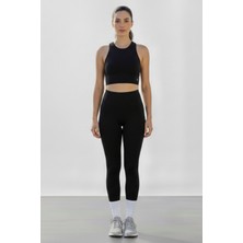 Softandbasic Kadın Takım Toparlayıcı Tayt Esnek Kaşkorse Crop Ikili Takım