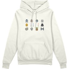 The Lucid Lab Star Wars Icons Oversize Hoodie - Beyaz