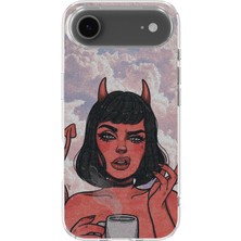 Lelia iPhone 17 Air Uyumlu Baskılı Şeffaf Telefon Kılıfı | Koleksiyon: Queenmode Femme