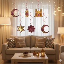 Parti Dükkanım Ramazan Sarkıt Tavan Süsü Bordo 6'lı - Ramazan Asma Dekoru