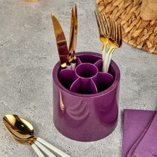 Storemax 7 Bölmeli Simli Tasarımlı Diş Fırçalık Organizeri ve Çatal Kaşıklık