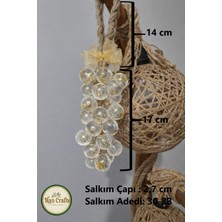 Han Crafts Dekoratif Şeffaf Üzüm Salkım Sabun Nar Çiçeği Kokulu Gümüş ve Altın Detaylı