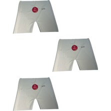 Dorya 3'lü Paket Lazer Kesim Yüksek Bel Şort Boxer