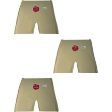 Dorya 3'lü Paket Lazer Kesim Yüksek Bel Şort Boxer