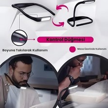 Storemax Boyundan Asmalı LED Okuma Lambası, 3 Renk Işık, 15 Mod, 1800 Mah Şarjlı, 270° Ayarlanabilir, Kademesiz Parlaklık, Kitap ve Masa Lambası